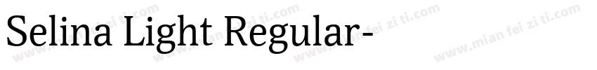 Selina Light Regular字体转换